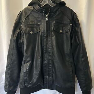 Men's Black Hooded Jacket